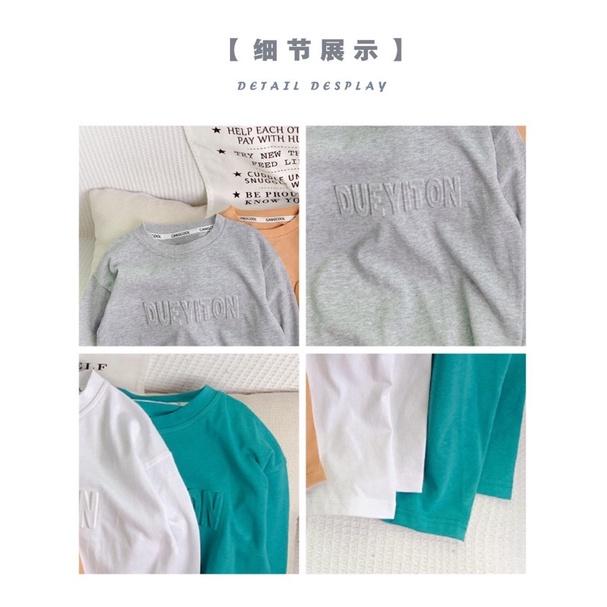 Thời trang trẻ em áo dài tay bé trai bé gái size đại Xiliba cotton mùa thu 12-40kg