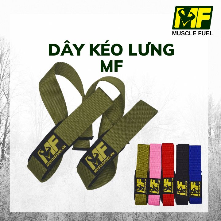 Dây kéo lưng MF, Dây kéo xô thể thao, tập gym 3.6cm x 64cm.