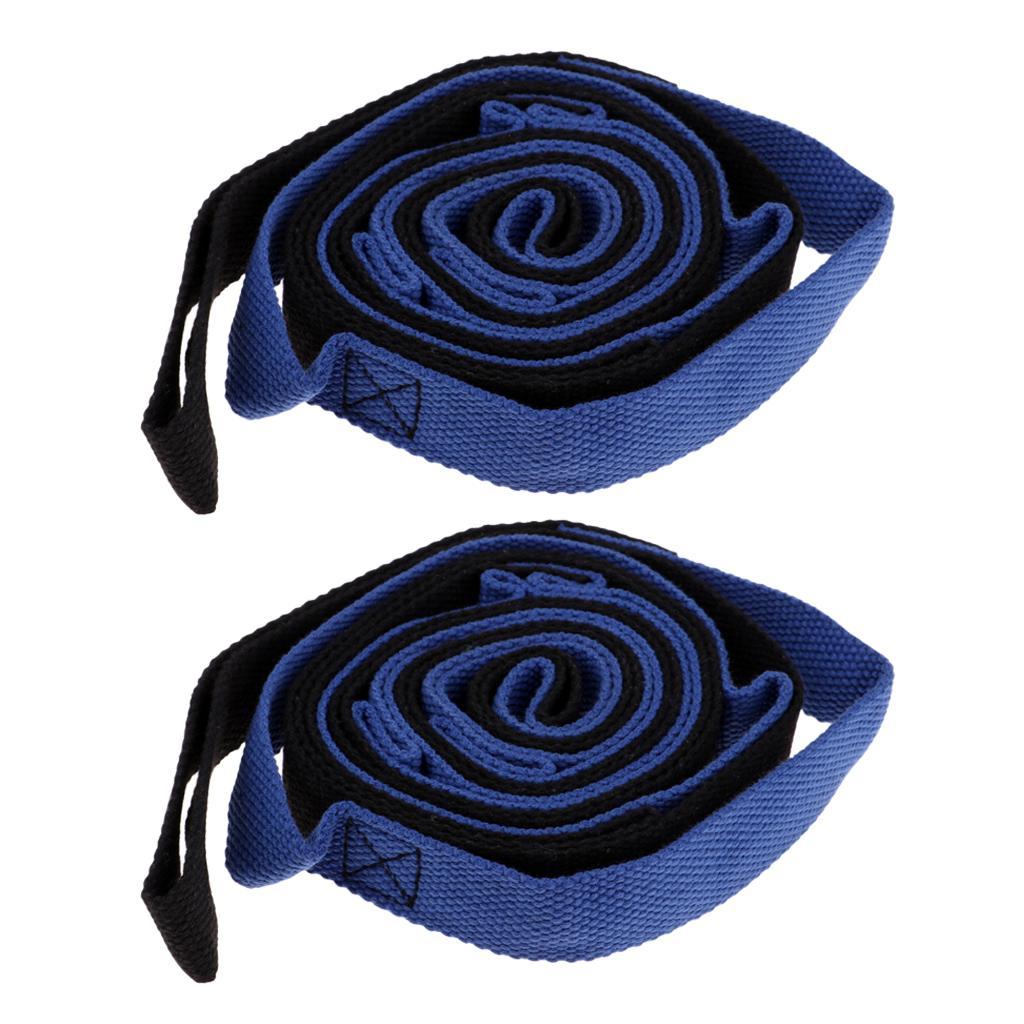 Yoga Stretch Straps with Loops, Leg Stretching Strap for Exercise, Cheer, Ballet, Dance, Gymnastics - Pack of 2