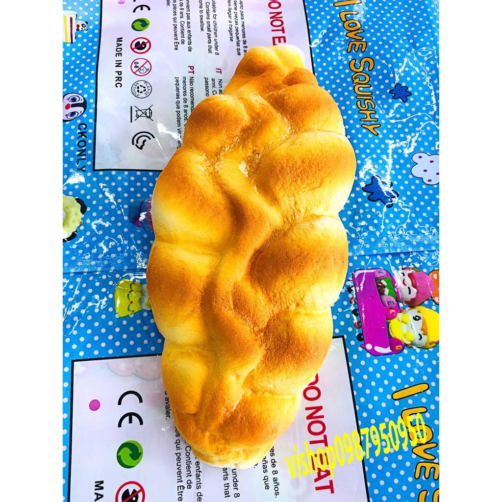 Đồ chơi squishy bánh mỳ xoắn 20cm