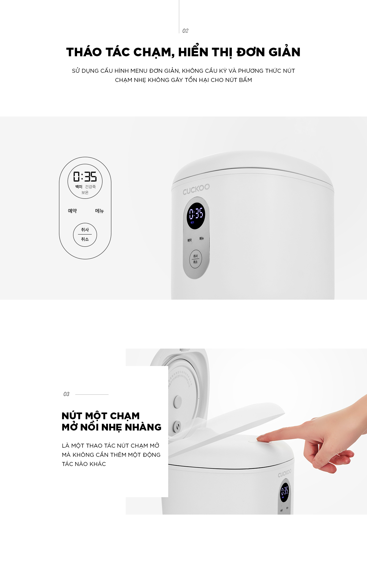 Nồi cơm điện Mini Cuckoo 0.36L CR-0255MW - Lòng nồi chống dính- Hàng chính hãng