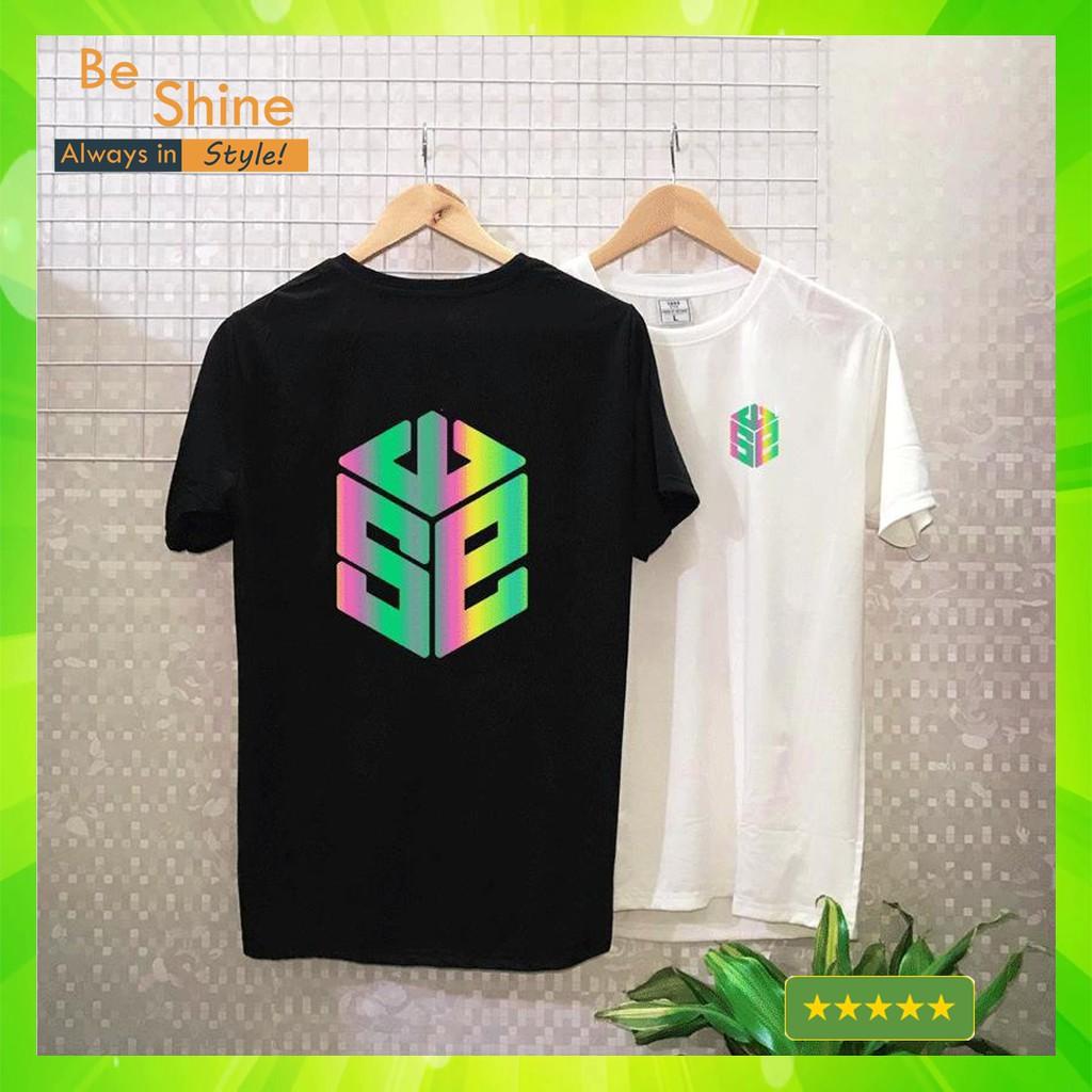 Áo Thun Unisex Phản Quang 7 Màu Logo SWE Áo Phông Cotton Cổ Tròn Form Rộng Phong Cách Hàn Quốc