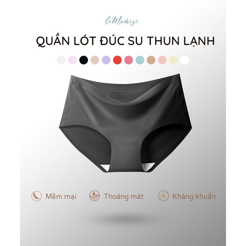 Quần Lót Nữ Đúc Su LeMOMIZI cao cấp thun lạnh không đường may kháng khuẩn size M đến XXL (35-75kg) ds05