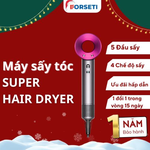 Máy sấy tóc Forseti FHD-688 Super Hair Dryer - Không cánh quạt - Ít tiếng ồn - Sấy nóng lạnh ion - Tạo kiểu nhanh - Hàng chính hãng