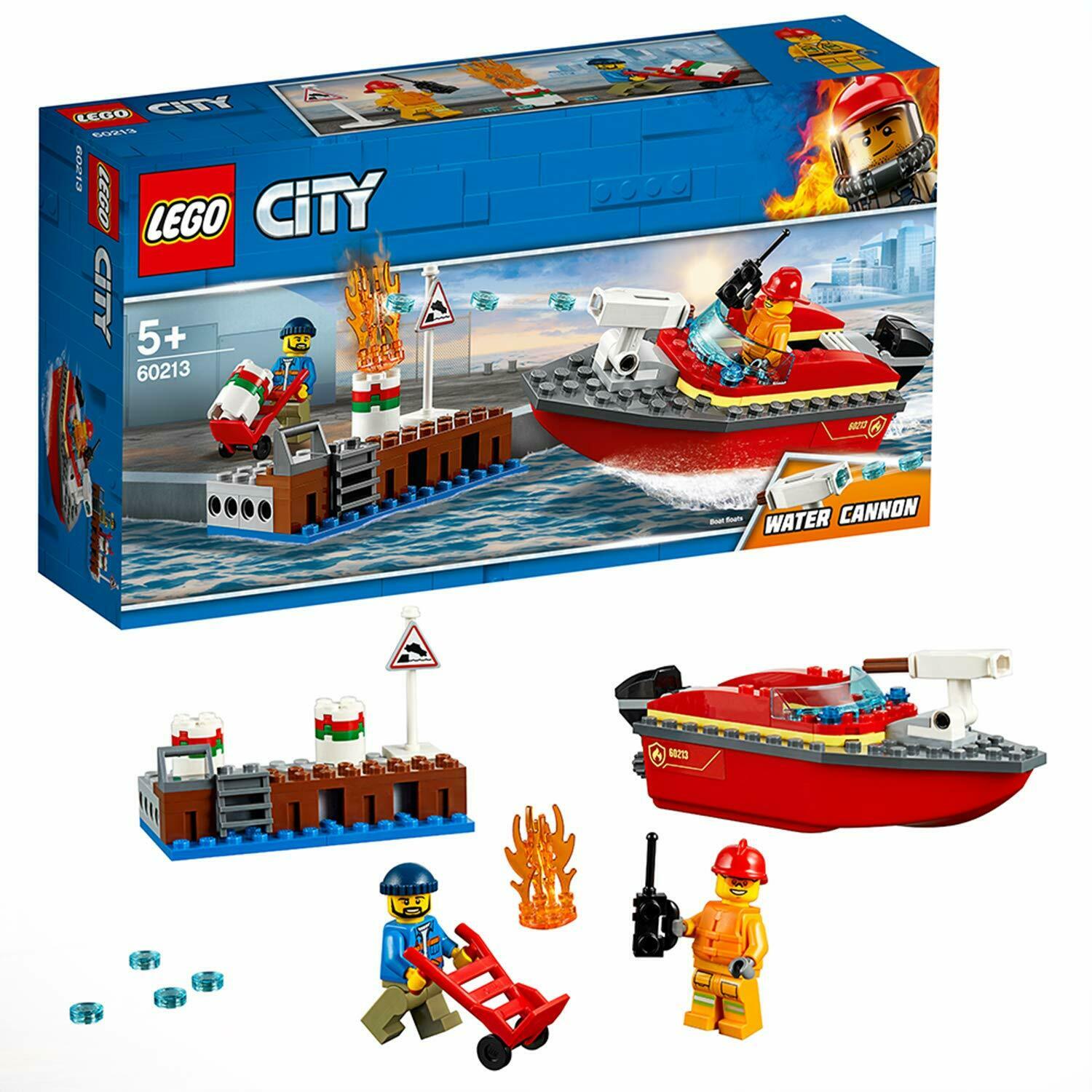 Bộ lắp ráp Cứu Hỏa Bến Tàu - LEGO City 60213 (97 Chi Tiết)