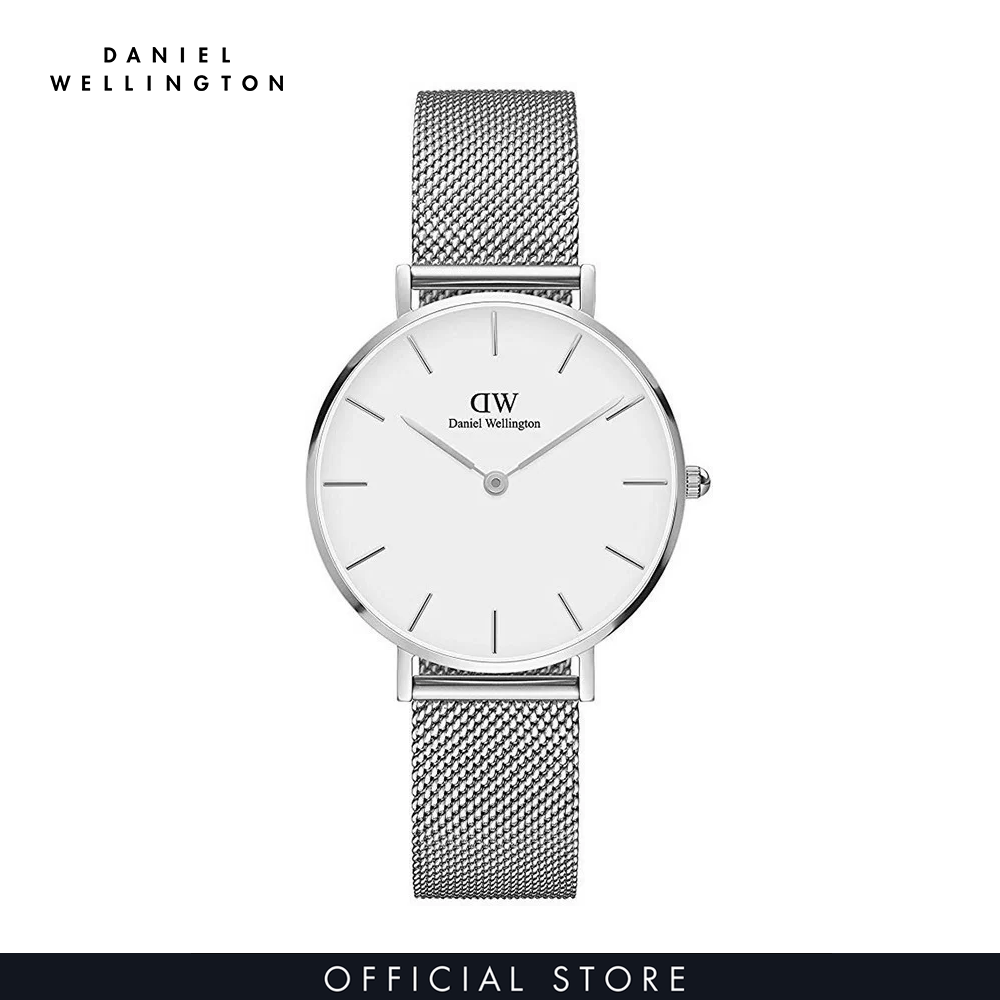 Combo Gift Nữ Daniel Wellington Đồng hồ  Petite Sterling DW00100164 + Vòng tay Elan Unity Bracelet DW00400163