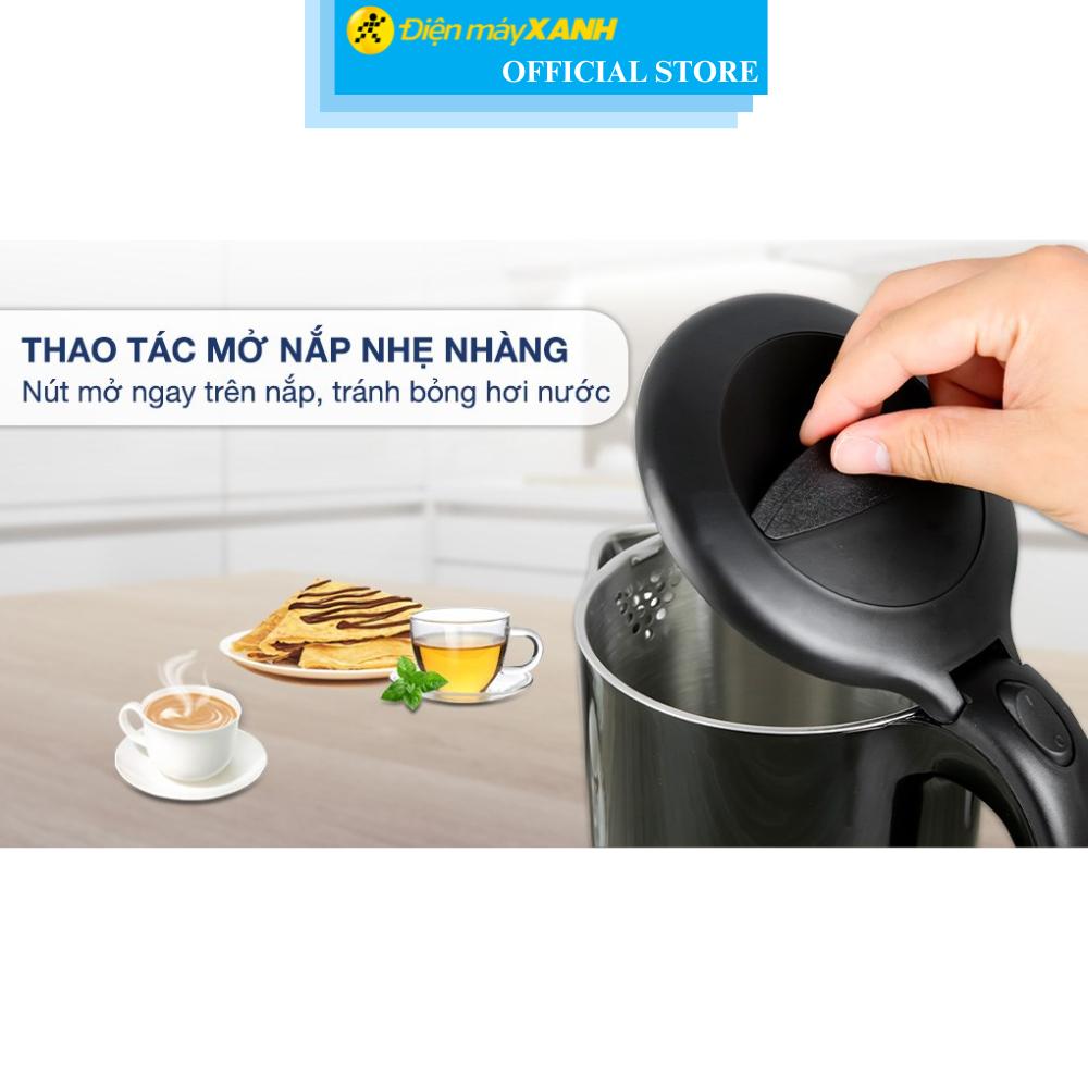 Bình đun siêu tốc Lock&amp;Lock 1.7 lít EJK738BLK - Hàng Chính Hãng