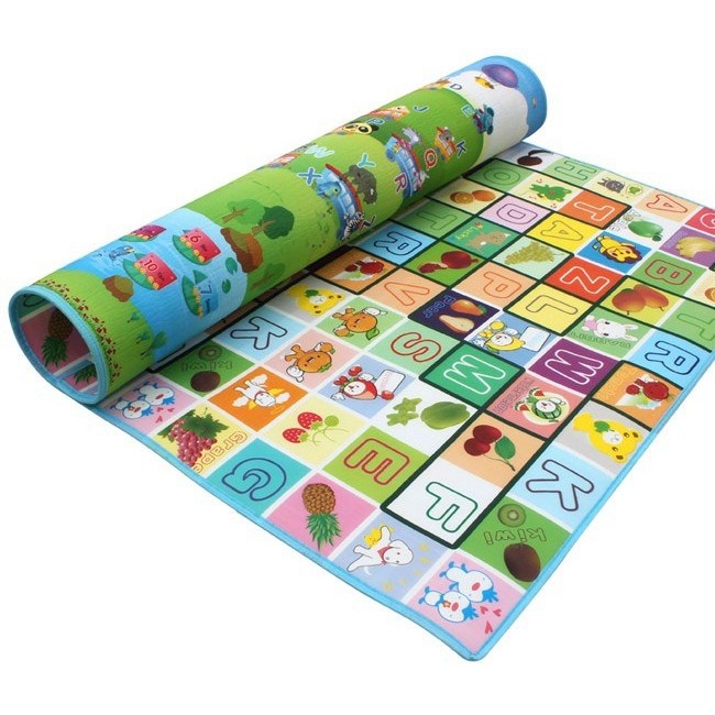 Thảm Chơi Maboshi 2 Mặt Cao Cấp Cho Bé - Kích Thước Lớn 1m8 x 2m