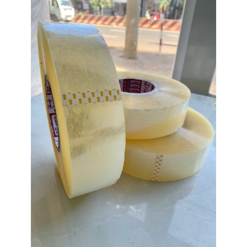 Combo 1 cuộn băng keo trong hoặc đục loại 1kg tặng dao cắt loại mỏng