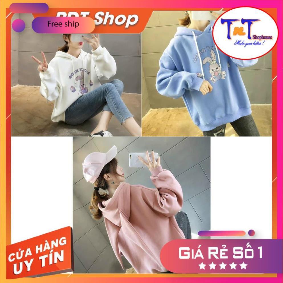 KN03  ÁO KHOÁC NỈ HOODIE  NÓN PHỐI TAI THỎ THỜI TRANG, NĂNG ĐỘNG CÁ TÍNH, CHÓNG BỤI, TIA UV TỐT