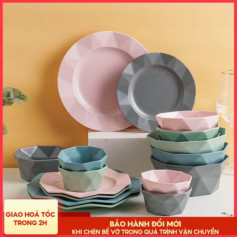 Chén Dĩa Melamine Màu Pastel Hiện Đại Sang Trọng Cao Cấp Giá Rẻ