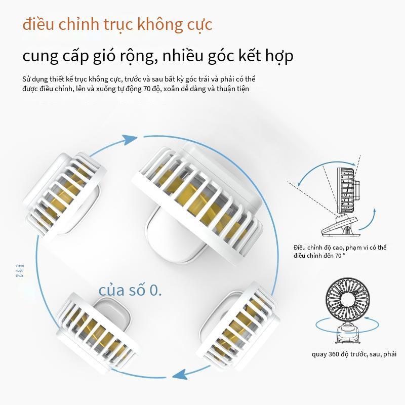 Khuyến mại Kệ mini Quạt USB Máy tính để bàn Văn phòng Ký túc xá Xoay 360 ° Ba bánh răng Tắt tiếng Gió mạnh Logo Quà tặng
