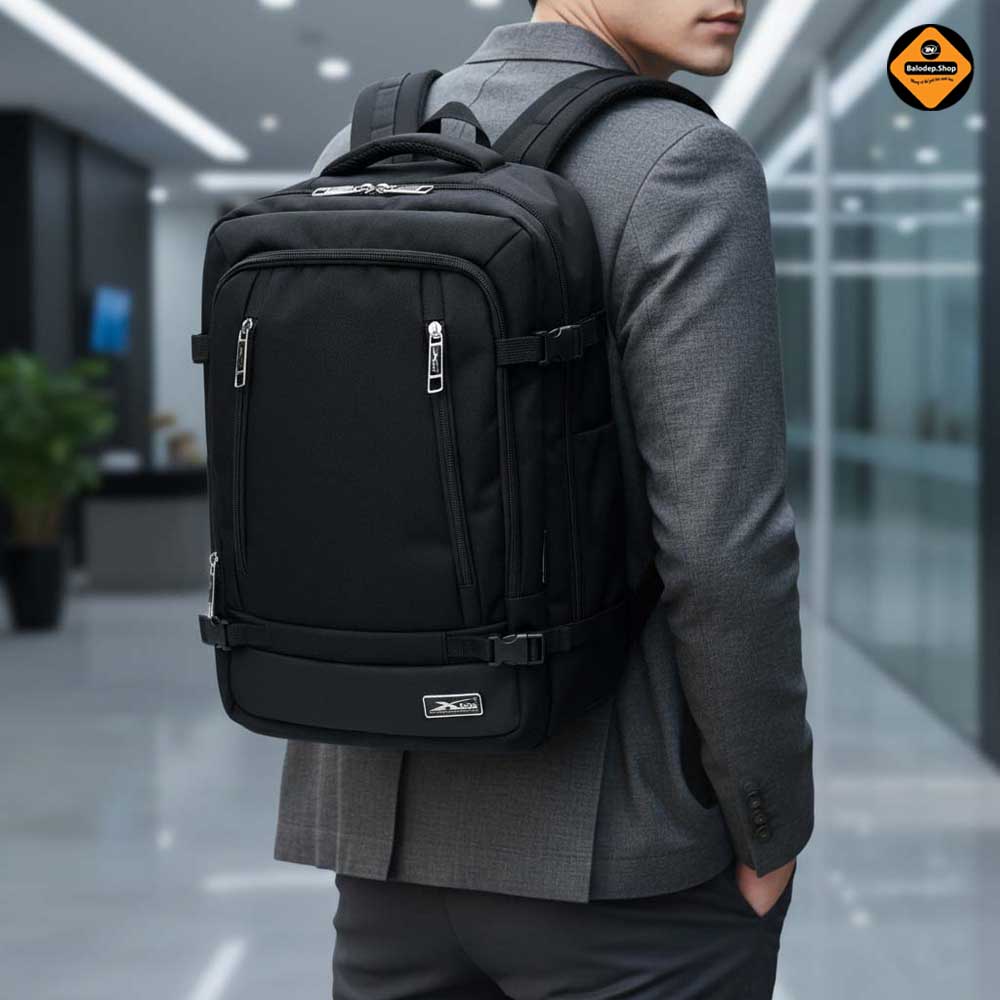 Balo du lịch cỡ lớn Leader Pro đa năng Xbags XB2010 màu đen đựng laptop 17 inch cao cấp