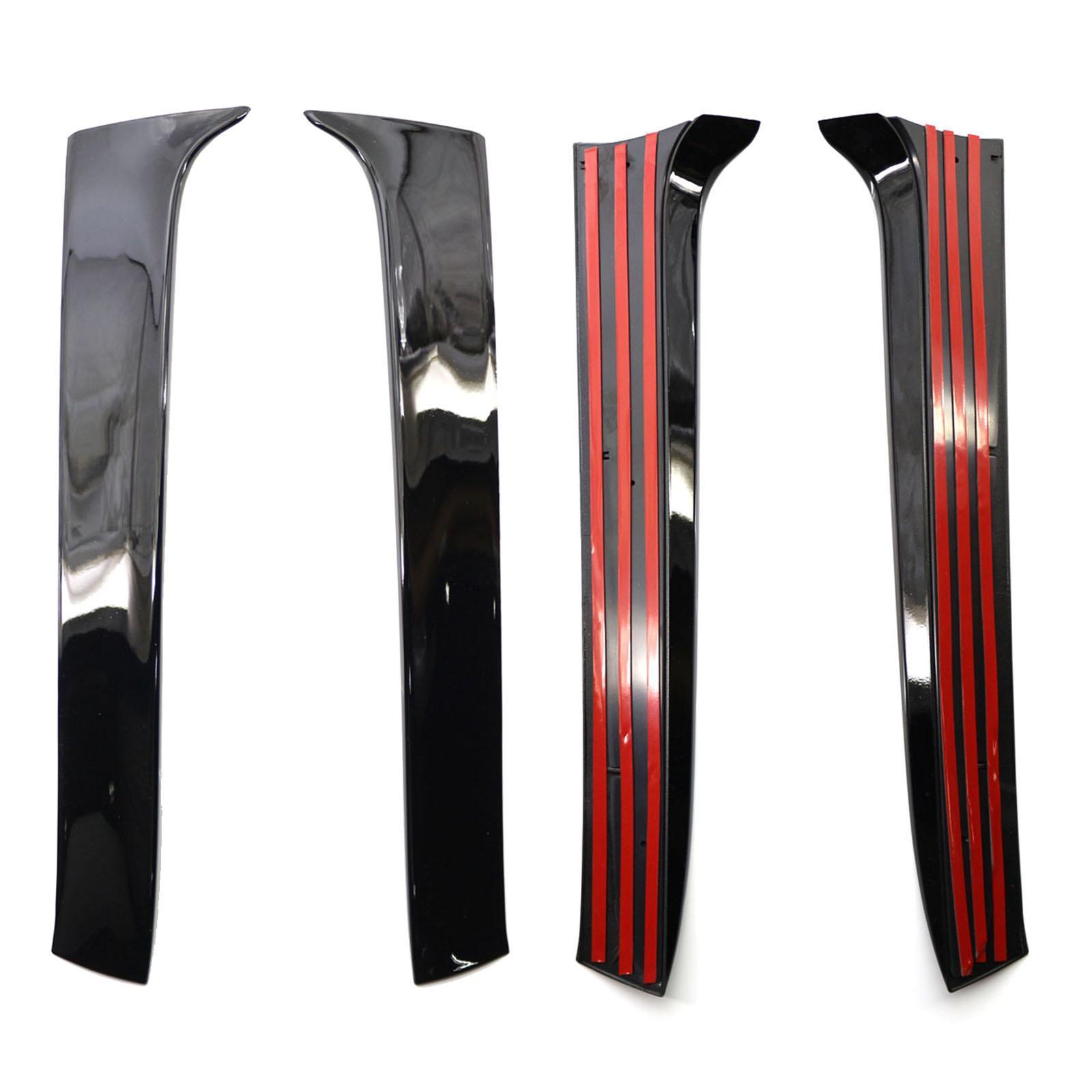 2Pcs Rear Window Side Spoiler Wing for R Variant Wagen Gloss Black