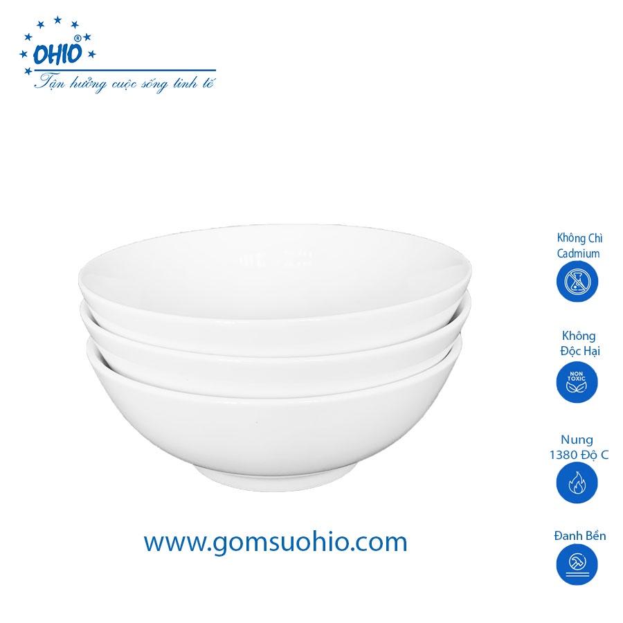 Tô Khum 20cm Sứ Trắng OHIO