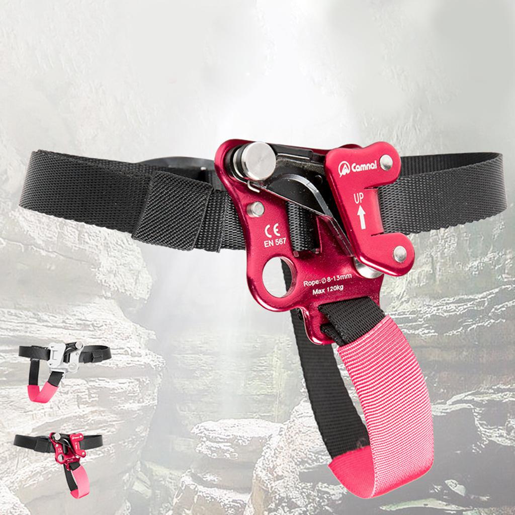 Outdoor Foot Ascender Tree Rock Climbing Riser Mountaineering Carving Rope Gear