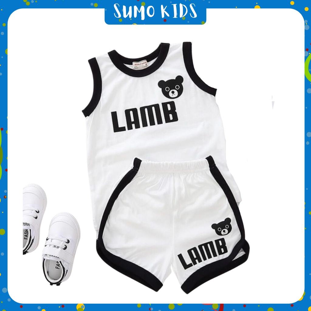 Bộ Ba Lỗ Cho Bé Chất Cotton 4C, Bộ Ba Lỗ Bé Trai In Hình Gấu Cute - SUMO KIDS