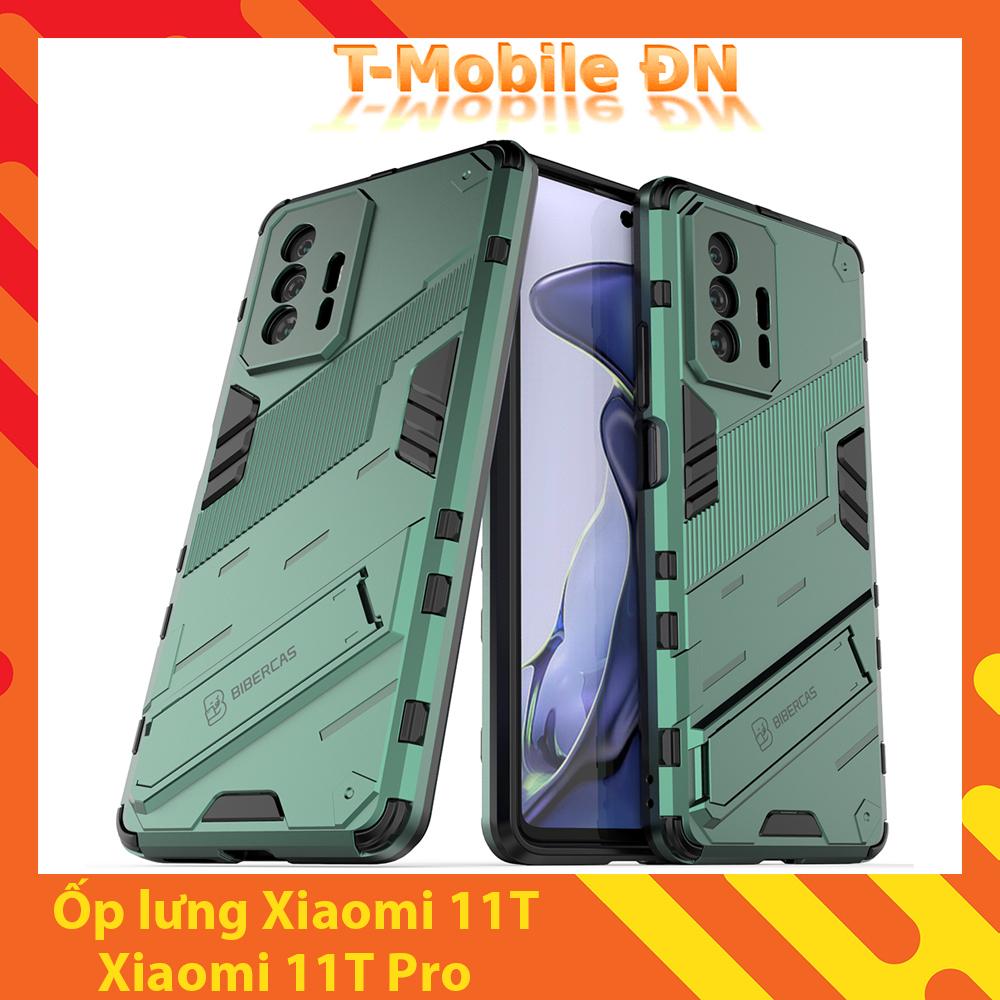 Ốp lưng cho Xiaomi 11T Pro, Ốp chống sốc Iron Man PUNK cao cấp kèm giá đỡ cho Xiaomi 11T