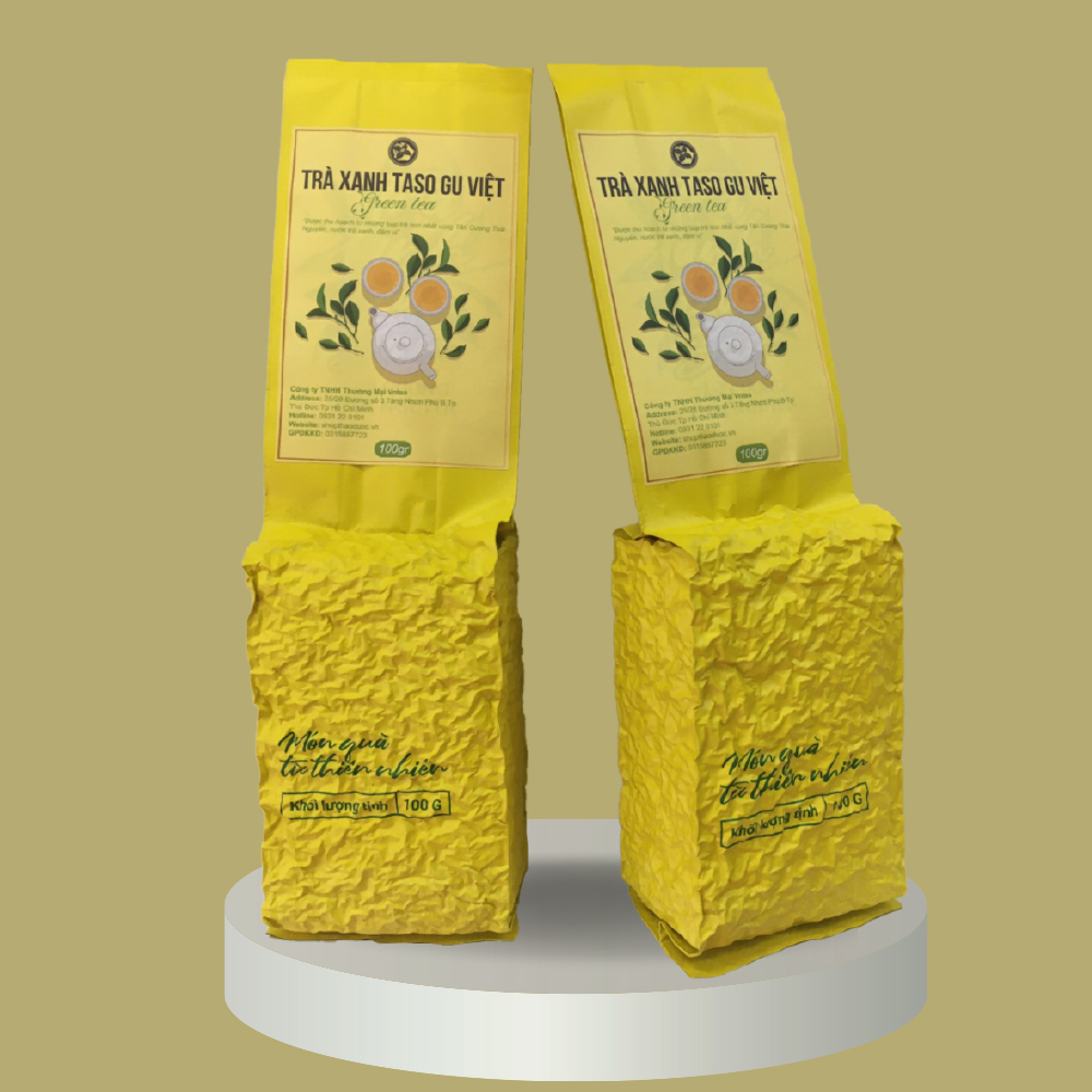 Trà Xanh TASO GU VIỆT 100g - Đặc Sản Tân Cương Thái Nguyên