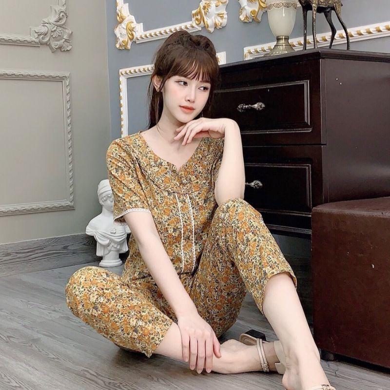 Quần áo mặc nhà, đồ ngủ, quần áo sau sinh túi nơ đủ 3 màu xinh quá
