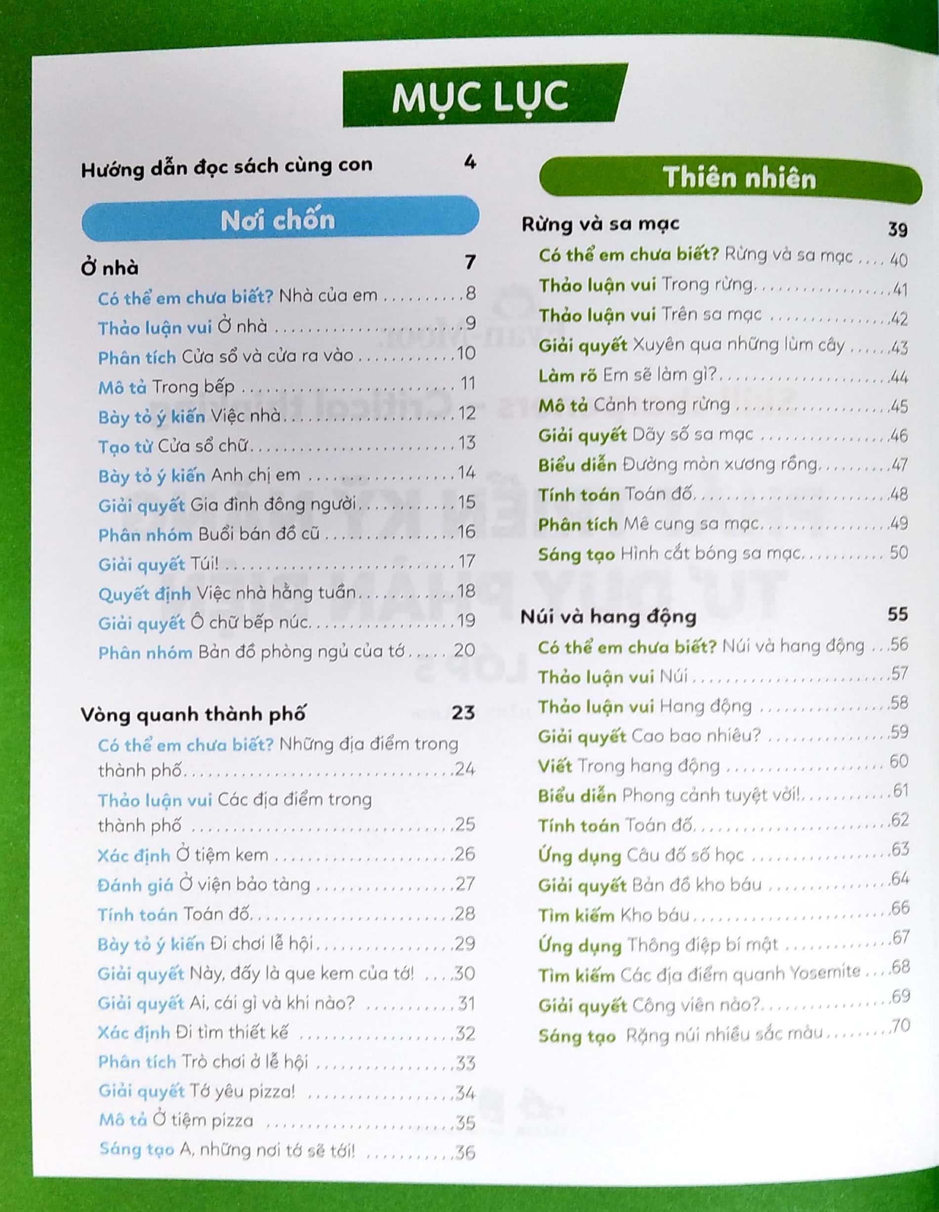 Sách Phát Triển Kỹ Năng Tư Duy Phản Biện – Lớp 5