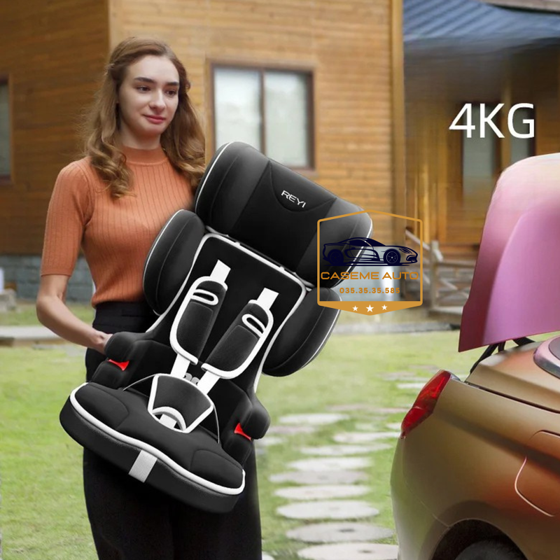 Ghế Ngồi Ô Tô Trẻ Em Reyi Isofix Cao Cấp Dùng Cho Bé Từ 9 Tháng Đến 12 Tuổi An Toàn Chắc Chắn Nhẹ 4kg - Hàng Chính Hãng