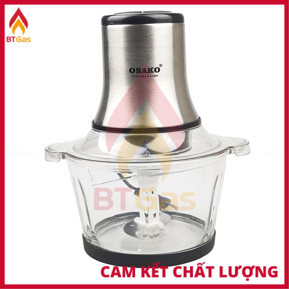 Máy xay thịt cối thủy tinh, dao inox, máy xay đa năng công suất 350W OSAKO OST-350 - Hàng chính hãng