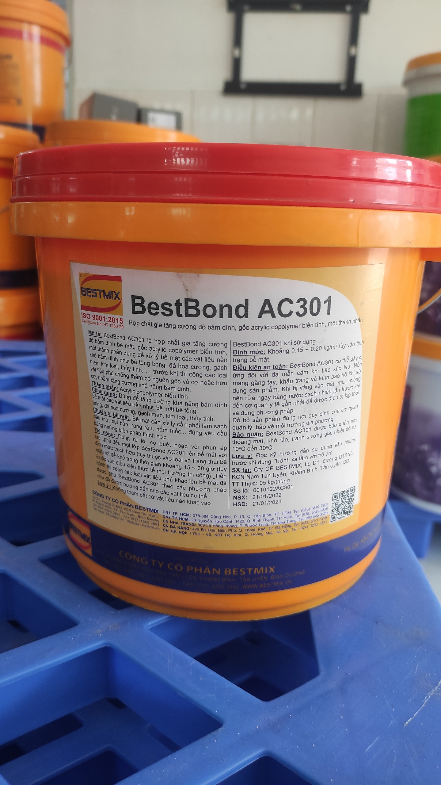 BestBond AC301-5kg/thùng hợp chất gia tăng cường độ bám dính bề mặt, gốc acrylic copolymer biến tính, một thành phần