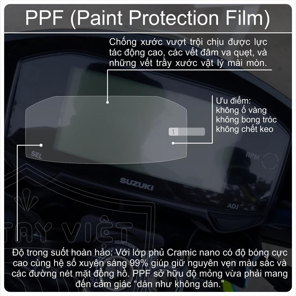 PPF Suzuki Satria Raider bảo vệ mặt đồng hồ chống trầy xước màn hình xe máy suzuki