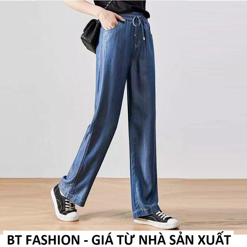 Quần Jean Ống Rộng Lưng Thun Thời Trang Mới BT Fashion (JE01) + Hình Thật