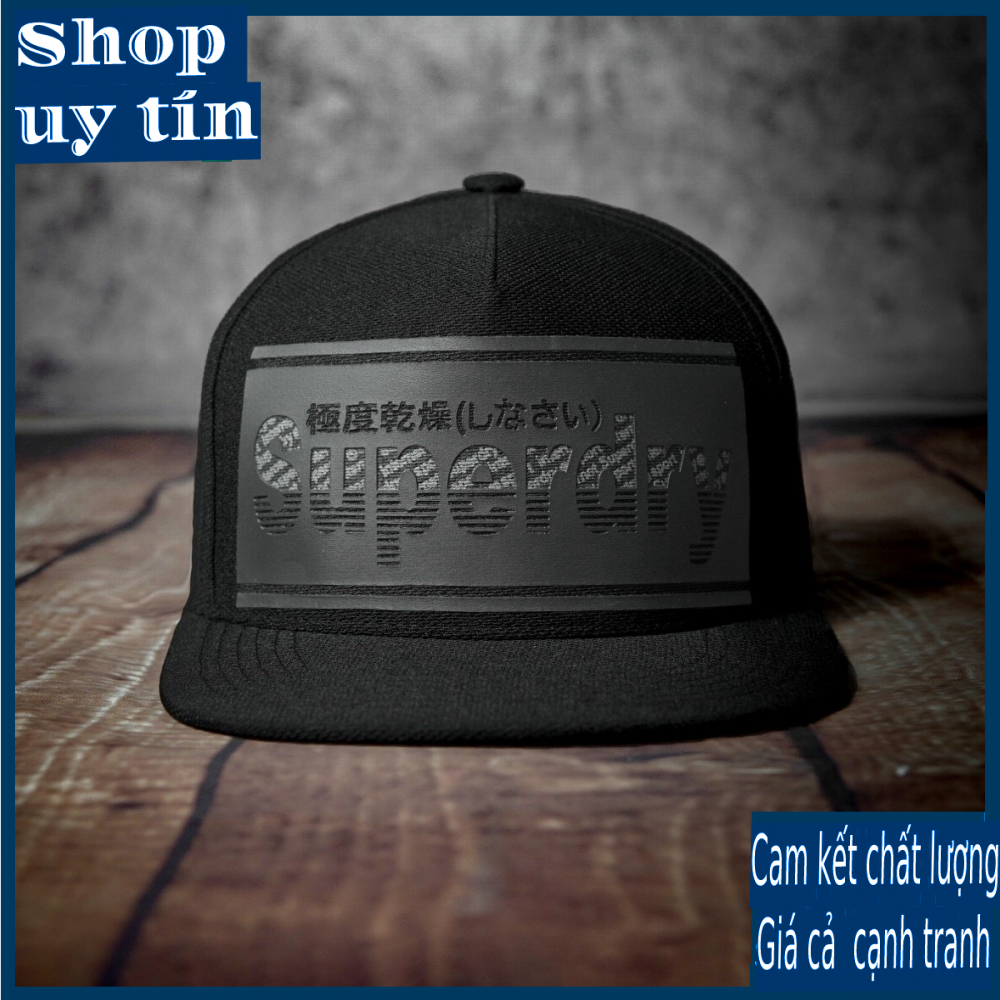 Freeship - MŨ NÓN KẾT LƯỠI TRAI SNAPBACK SUPER LOGO DA XÁM PHỐI LƯỚI THỜI TRANG NAM NỮ CAO CẤP