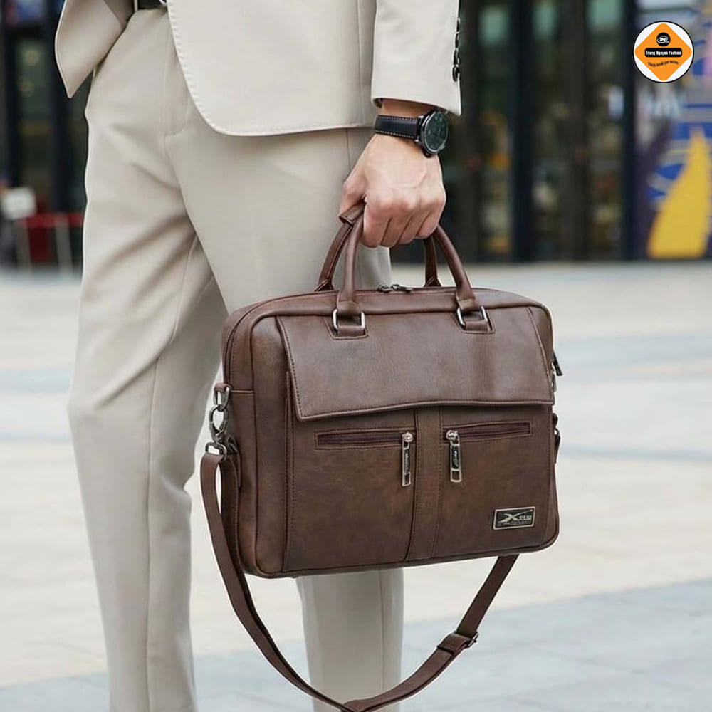 Cặp Công Sở Xbags Lavish – Cặp Laptop Cao Cấp Da Si Extra, Thiết Kế Sang Trọng Lịch Lãm Bền Bỉ XB 4301!