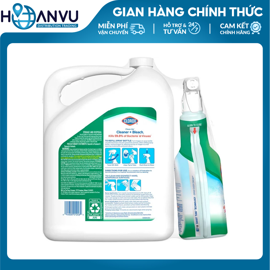 Nước Tẩy Rửa Diệt Khuẩn Clorox Clean &amp; Bleach (5.32L)