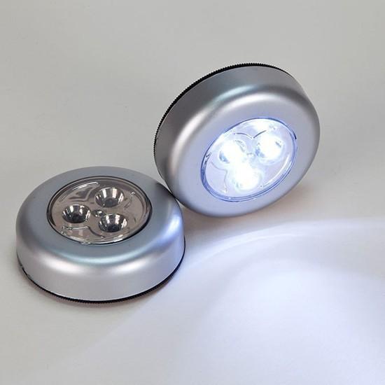 Đèn led cảm ứng tròn 3 bóng dán tường siêu sáng