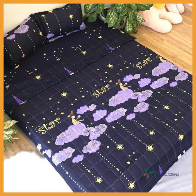 Set 4 Món Chăn Hè Trần Bông Ga Gối Poly Cotton Nhiều Mẫu