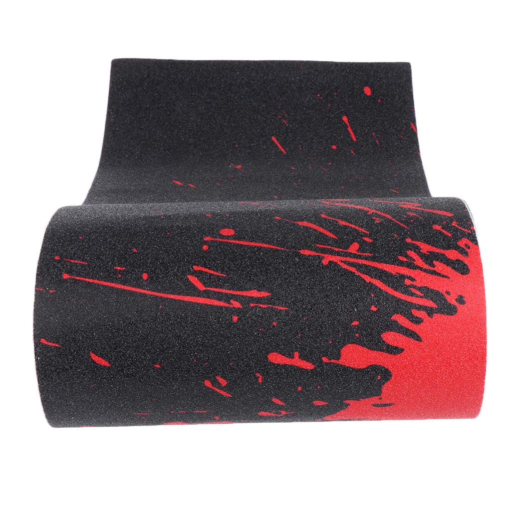 Skateboard Deck Sandpaper Grip Tape Griptape Sheet 84 x 23cm Black and red