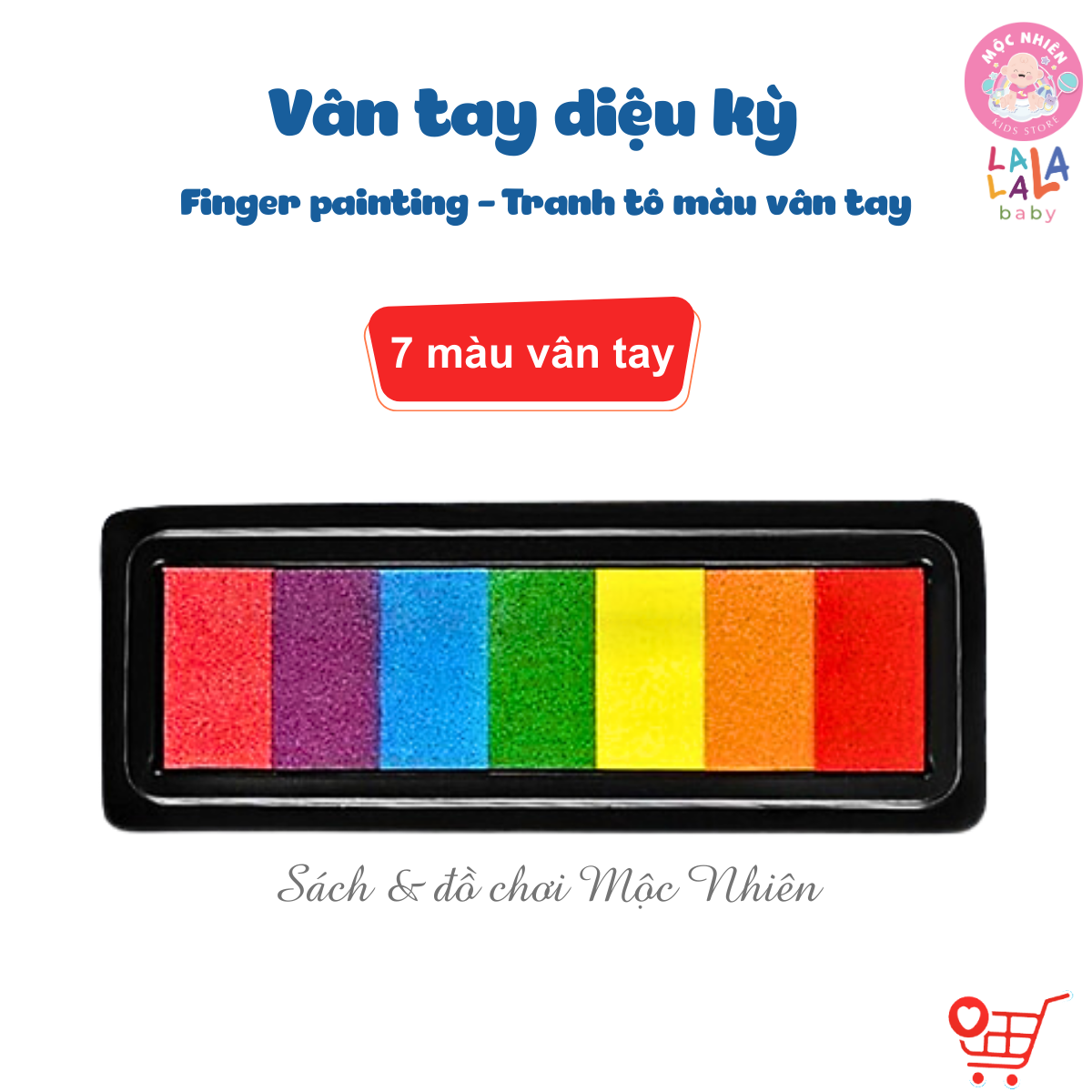 Bộ Tranh Tô Màu Vân Tay Cho Bé - Vân Tay Diệu Kỳ Finger Painting Kèm Màu Vân Tay - Lalala Baby