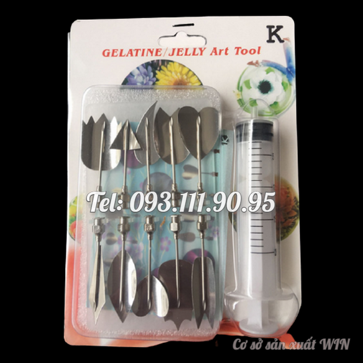 Bộ 10 dụng cụ làm thạch rau câu 3D - Bộ nhập khẩu - Tặng kèm xi lanh – Mã số 1000
