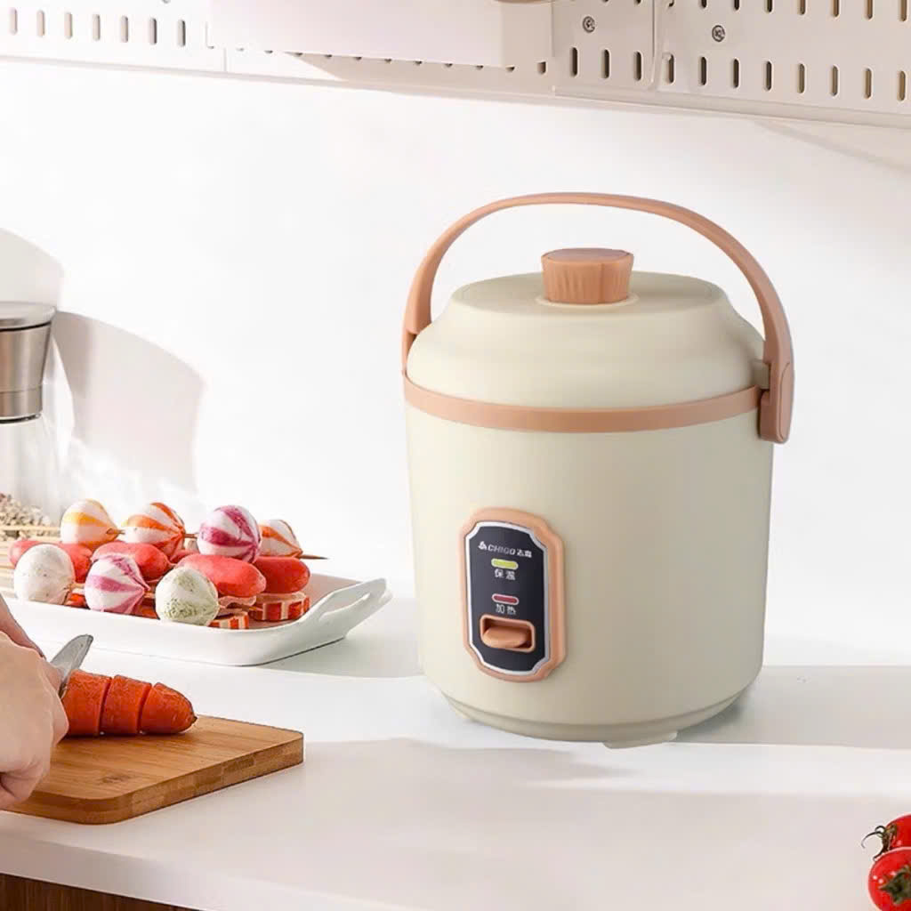 Nồi Cơm Điện Đa Năng 1.2L – Nấu Cơm, Hầm Cháo, Hấp, Xào, Luộc Siêu Tiện Lợi - HÀNG CHÍNH HÃNG MINIIN