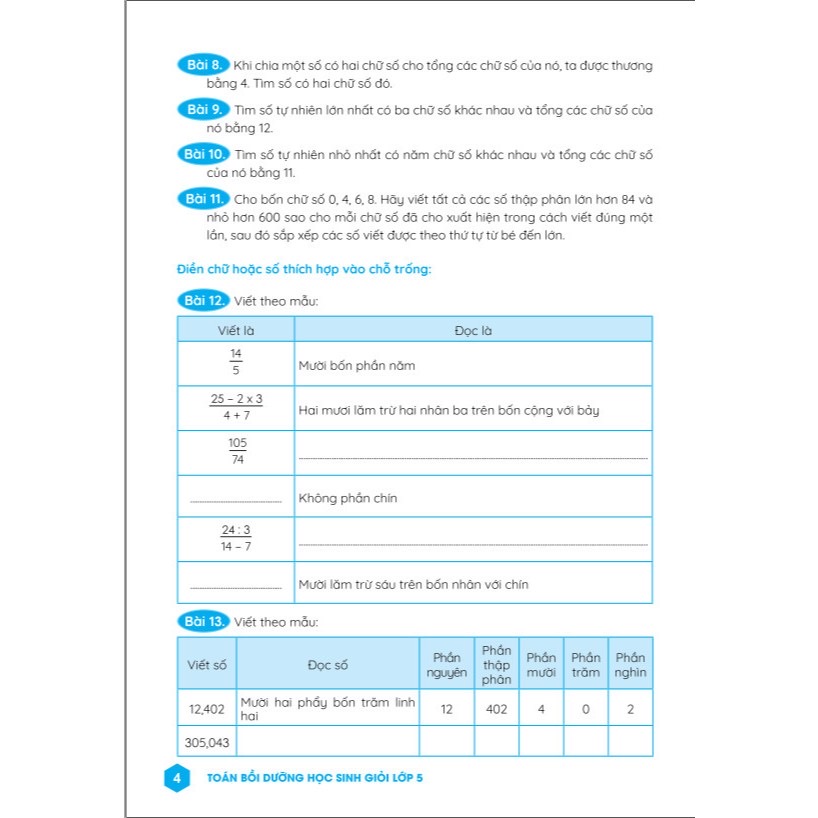 Sách - Toán Bồi Dưỡng Học Sinh Giỏi Lớp 5 - Biên Soạn Theo Chương Trình GDPT Mới