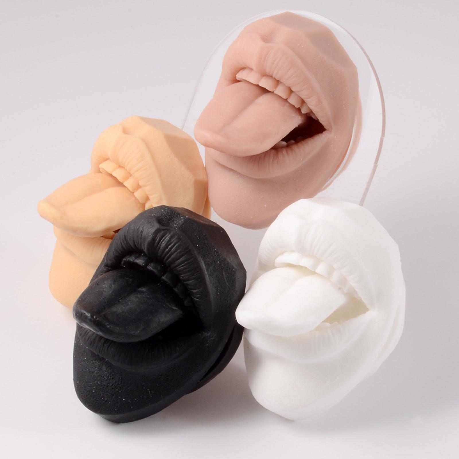 Silicone Mouth tongues Model Flexible Practice Tool Education Display