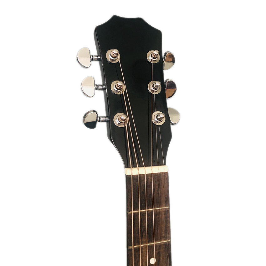 Đàn guitar acoustic DGKRO-012 dáng A khuyết màu đẹp âm thanh tốt có ty chống cong cần dành cho bạn mới tập