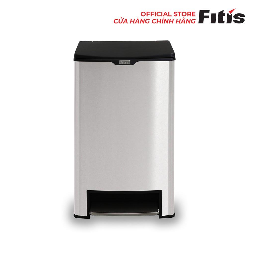 THÙNG RÁC FITIS MEGA ĐẠP - 40L - INOX SPL2-901