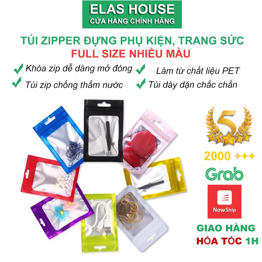 Túi zip hologram đựng phụ kiện Túi zipper có khóa, nhiều size, nhiều màu để lựa chọn