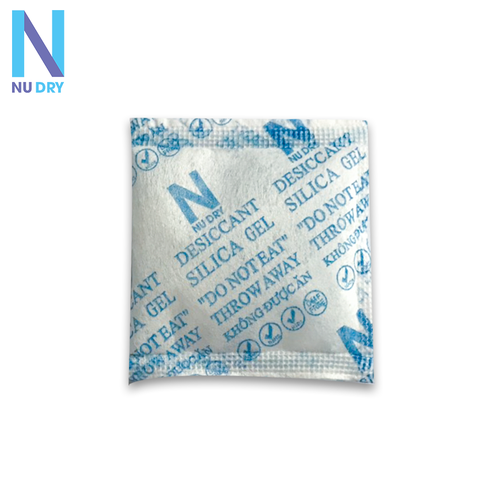 Gói Hút Ẩm Silica Gel 5 GRAM NU DRY ( Gian hàng chính hãng ) dùng cho thực phẩm quần áo dày dép đóng túi 1kg