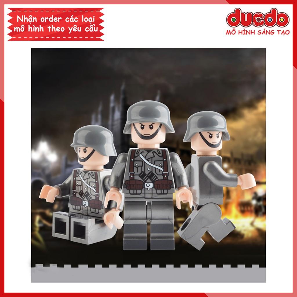 Minifigures Lính phát xít Đức siêu chất - Đồ chơi Lắp ghép Xếp hình Mini lính Army WW2