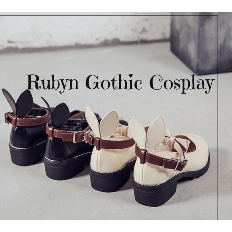 Giày Búp Bê Lolita Nơ Thỏ phong cách cosplay ( Size 35 - 39 )