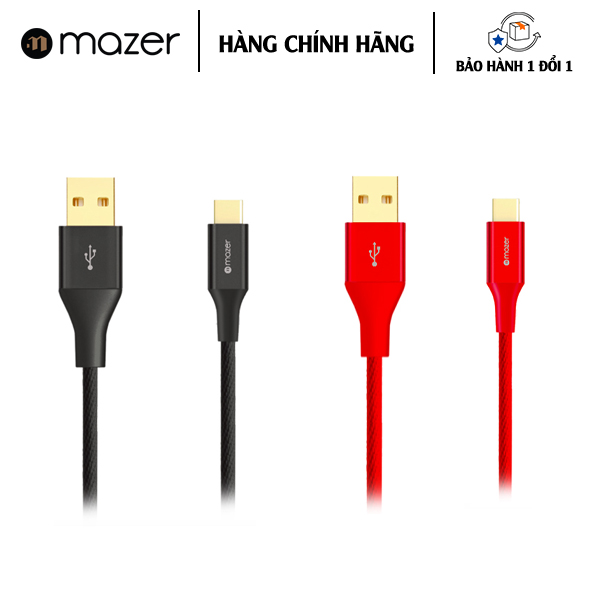 Dây Cáp Mazer ALU.DURA.TEK USB-A to USB-C Cable 3.1A (1.2m) - Hàng Chính Hãng