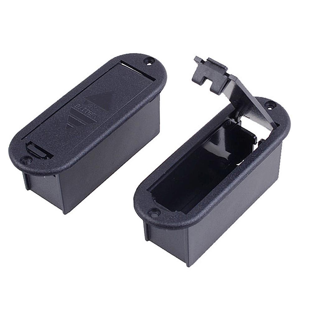 3x Black 9v Battery Case Box for Active Guitar Bass Pickup Musical Accessory