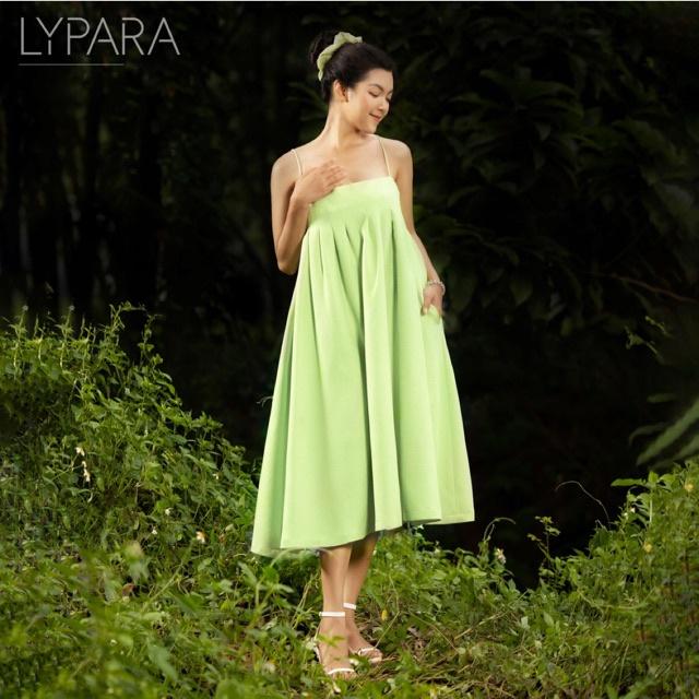 Đầm Nữ Hai Dây Dáng Rộng Lypara Màu Xanh Cốm | Aimee Dress
